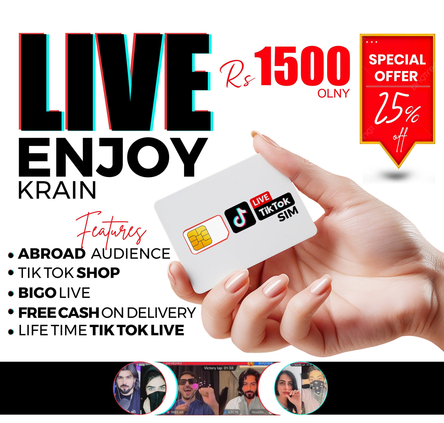 Giffgaff UK Sims for Tiktok Live | Tiktok Live Streaming | Sims for TikTok Live.